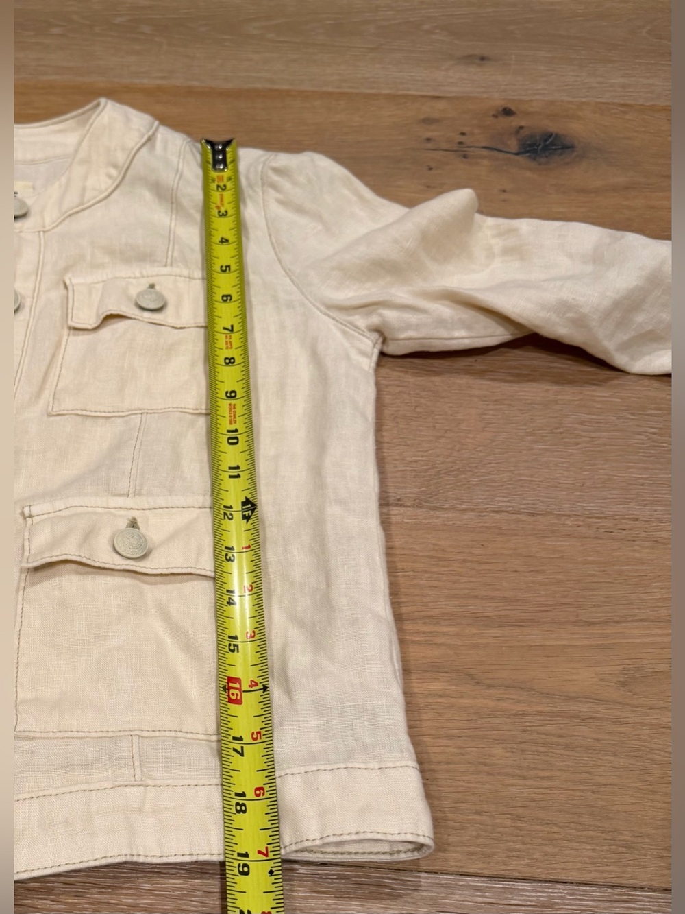 L'AGENCE Yari Collarless Lightweight 100% Linen Open-Front Jacket Size S - Picture 13 of 13